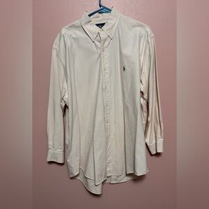 Ralph Lauren Men's Cream Pinstripe Shirt